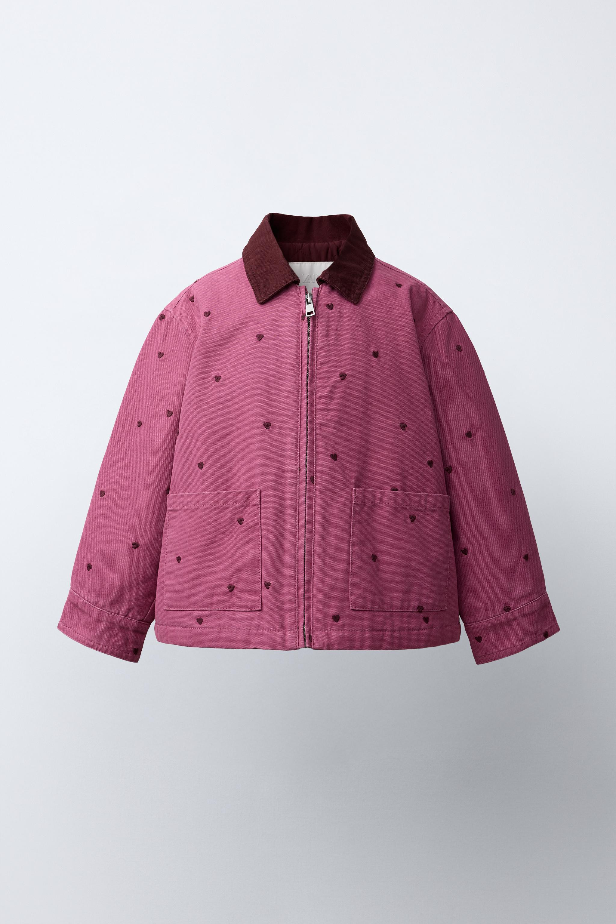 EMBROIDERED HEART CANVAS JACKET | Zara US