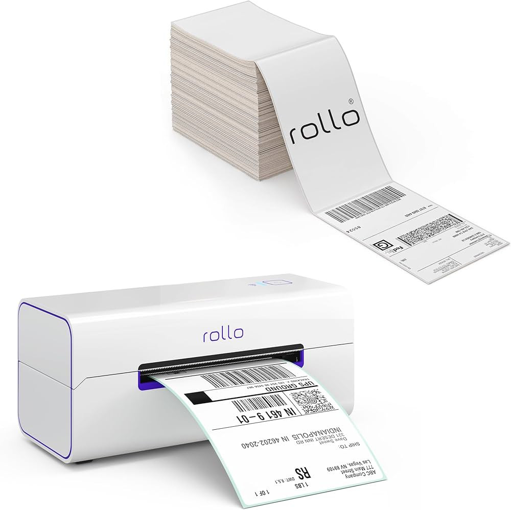 Rollo Wireless Thermal Shipping Label Printer and 500 4x6 Thermal Labels Bundle - High Speed Dire... | Amazon (US)