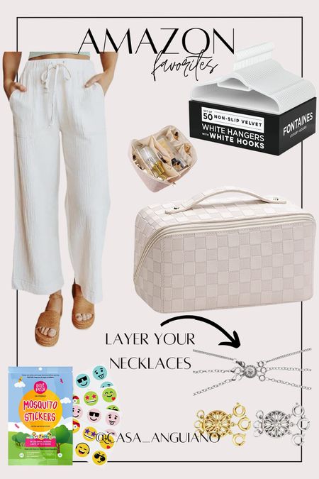 Amazon Favorites

Women’s Fashion | Wide Leg Pants | Palazzo Pants | Cosmetic Bag | Skincare Bag | Travel Bag | Necklace Separator | Layering Necklaces | Mosquito Patches | Mosquito Stickers | Velvet Hangers | Luxury Hangers

#LTKunder50 #LTKFind