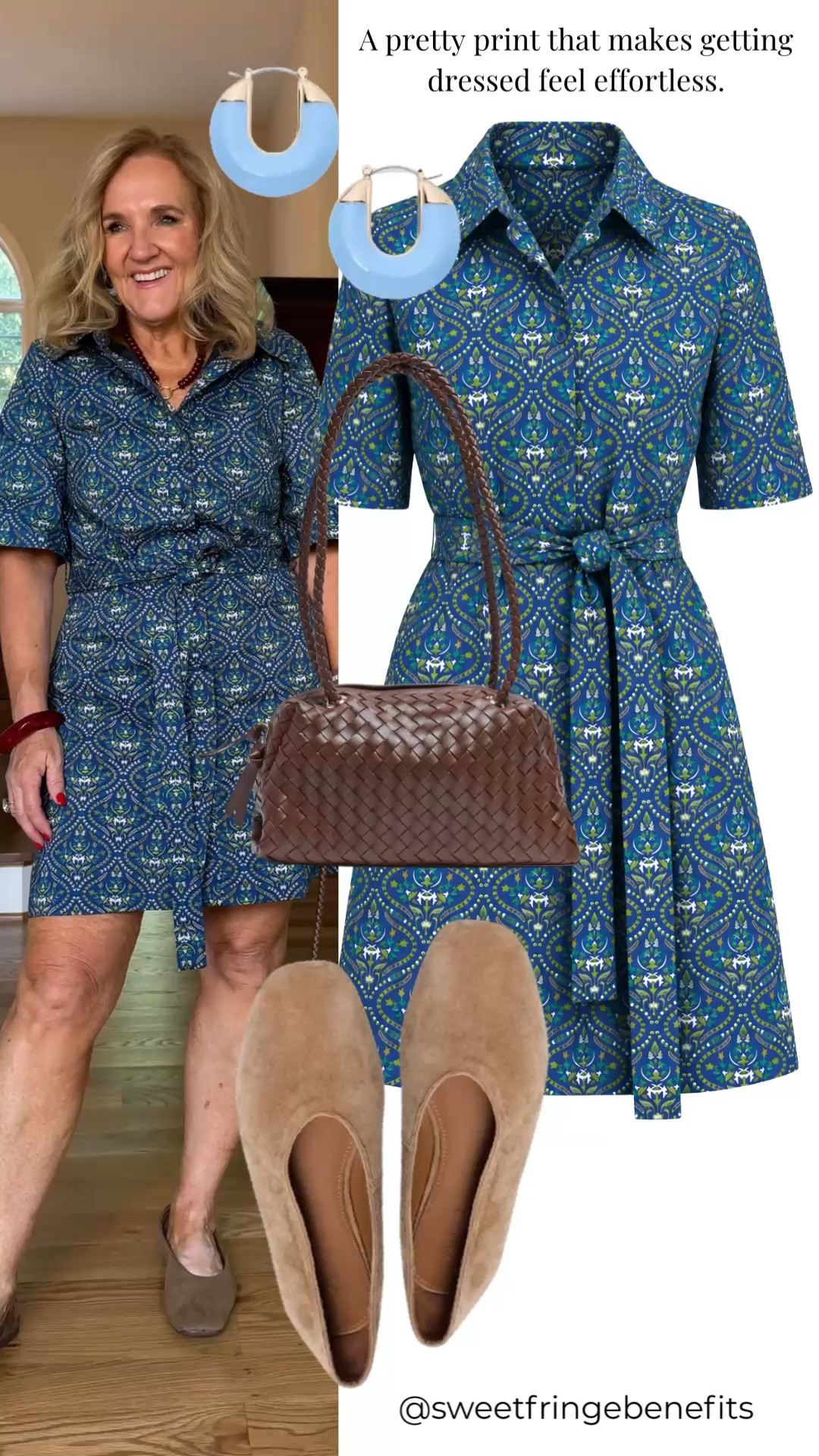 I’m wearing a medium in this dress, and I really like how the little tie at the waist gives it some shape. The print is doing plenty on its own, so I’d keep everything else pretty simple.

#LTKootd #LTKgrwm #LTKdayinmylife