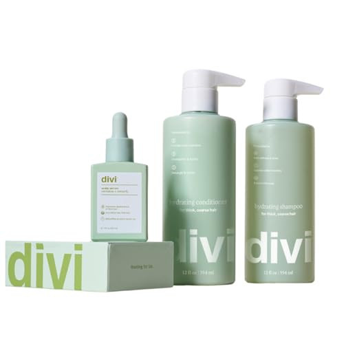 divi Hydrating Starter Bundle - Scalp Serum, Hydrating Shampoo & Conditioner - Deep Hydration and Scalp Care Routine for Thicker Hair Types | Amazon (US)