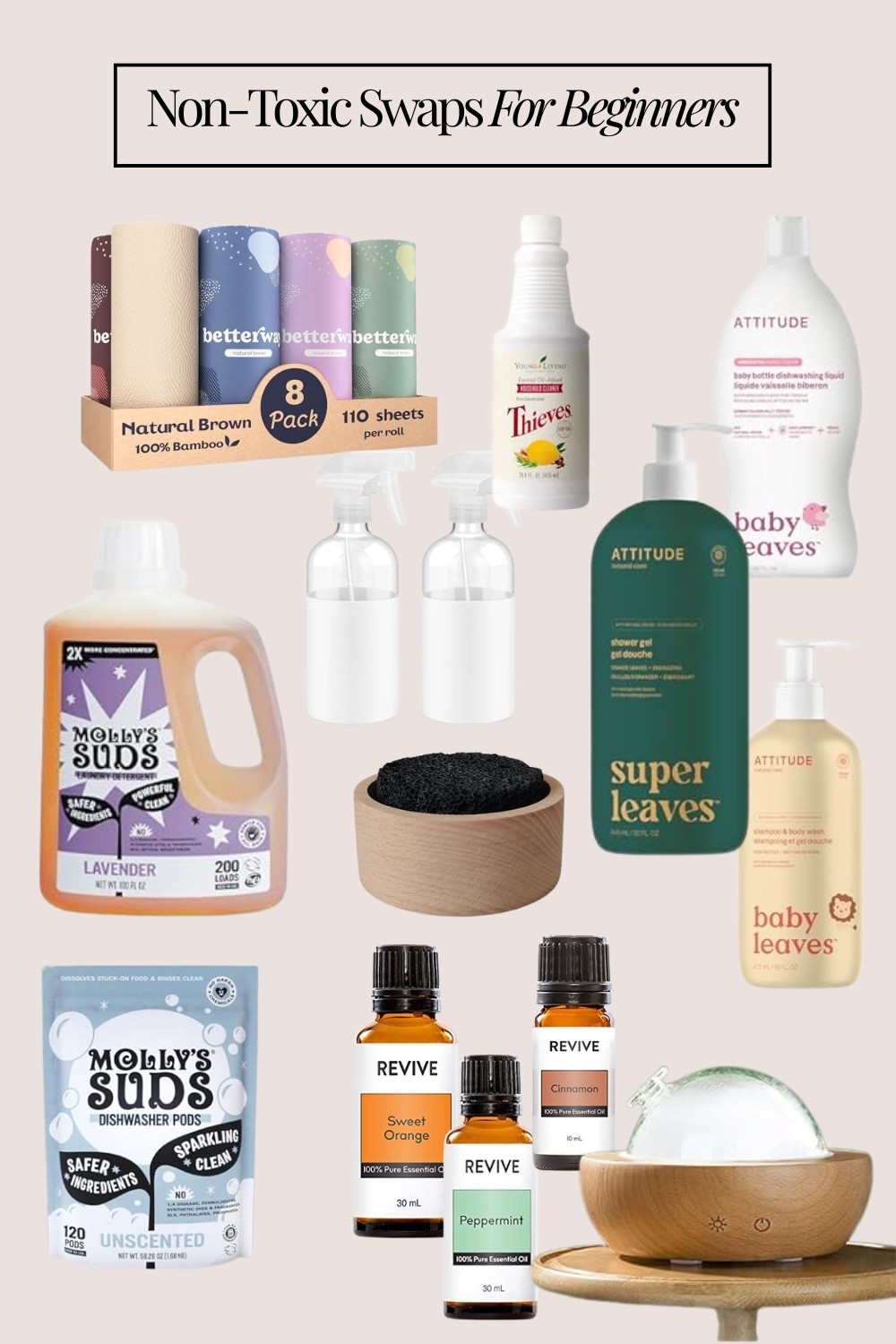 Ready to start swapping out harsh chemicals for safer, family-friendly options? These beginner non-toxic swaps are the first steps I recommend for creating a healthier home — simple, practical, and truly doable (even with little ones around!). From gentle baby care to everyday cleaning essentials, every pick here is something we actually use and love. Explore my full non-toxic home favorites and start building your clean living toolkit today. 💛

#LTKHome #LTKKids #LTKFamily