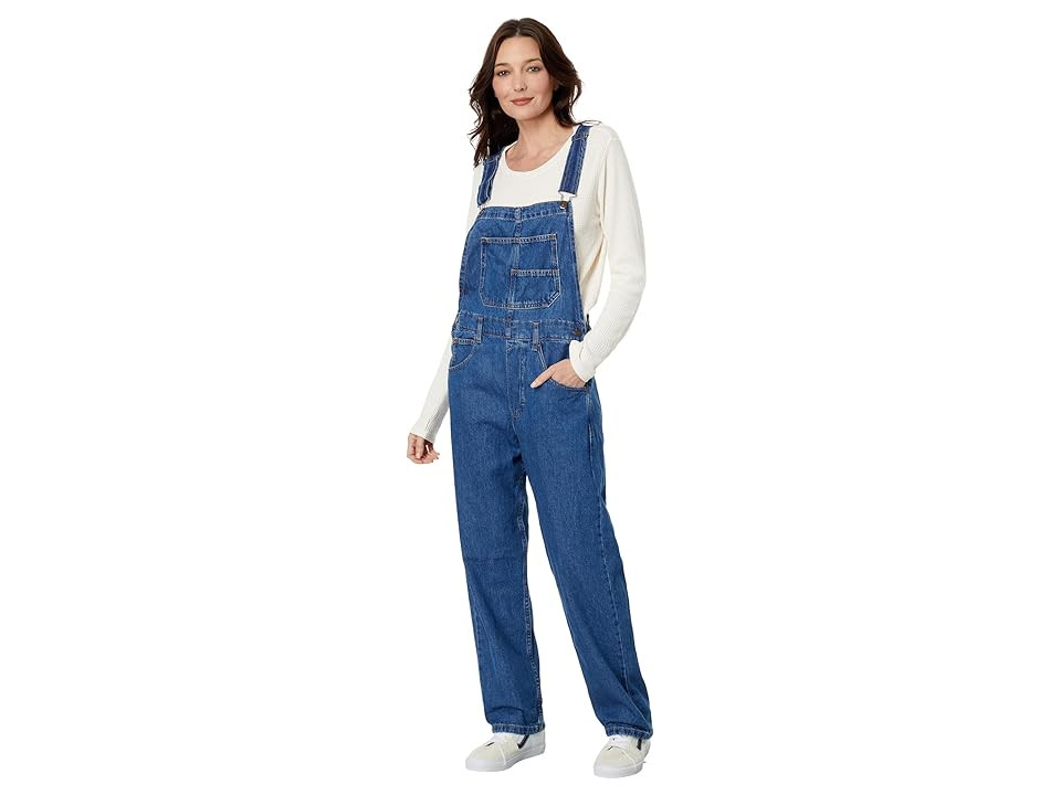 Free People We The Free Ziggy Denim Overalls Women's Jumpsuit & Rompers One Piece Sapphire Blue : LG, Cotton | Zappos