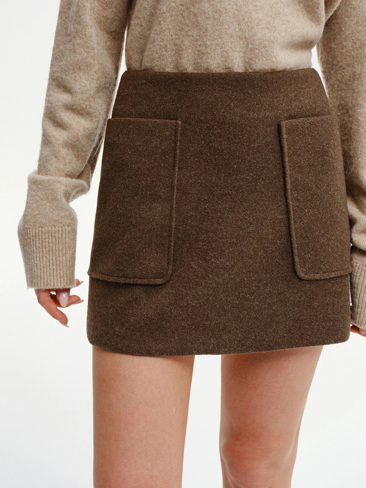 Decor Pocket Tweed Mini Skirt | Commense
