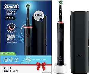 Oral-B Pro 3 Electric Toothbrush with Smart Pressure Sensor, 1 Cross Action Toothbrush Head & Tra... | Amazon (UK)