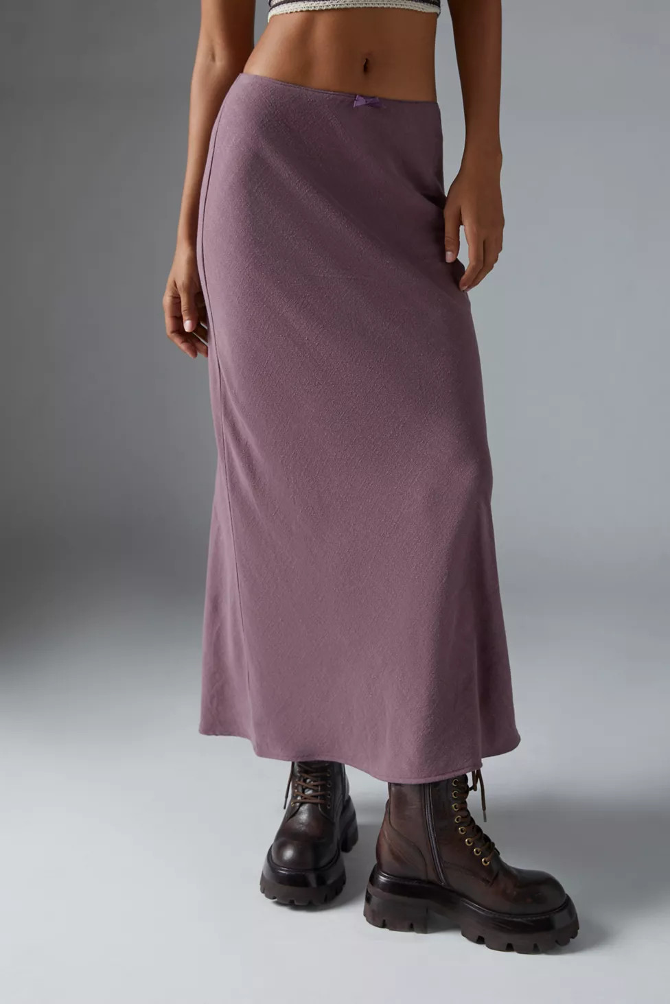 Urban Renewal Remnants Slub Linen Column Maxi Skirt | Urban Outfitters (US and RoW)
