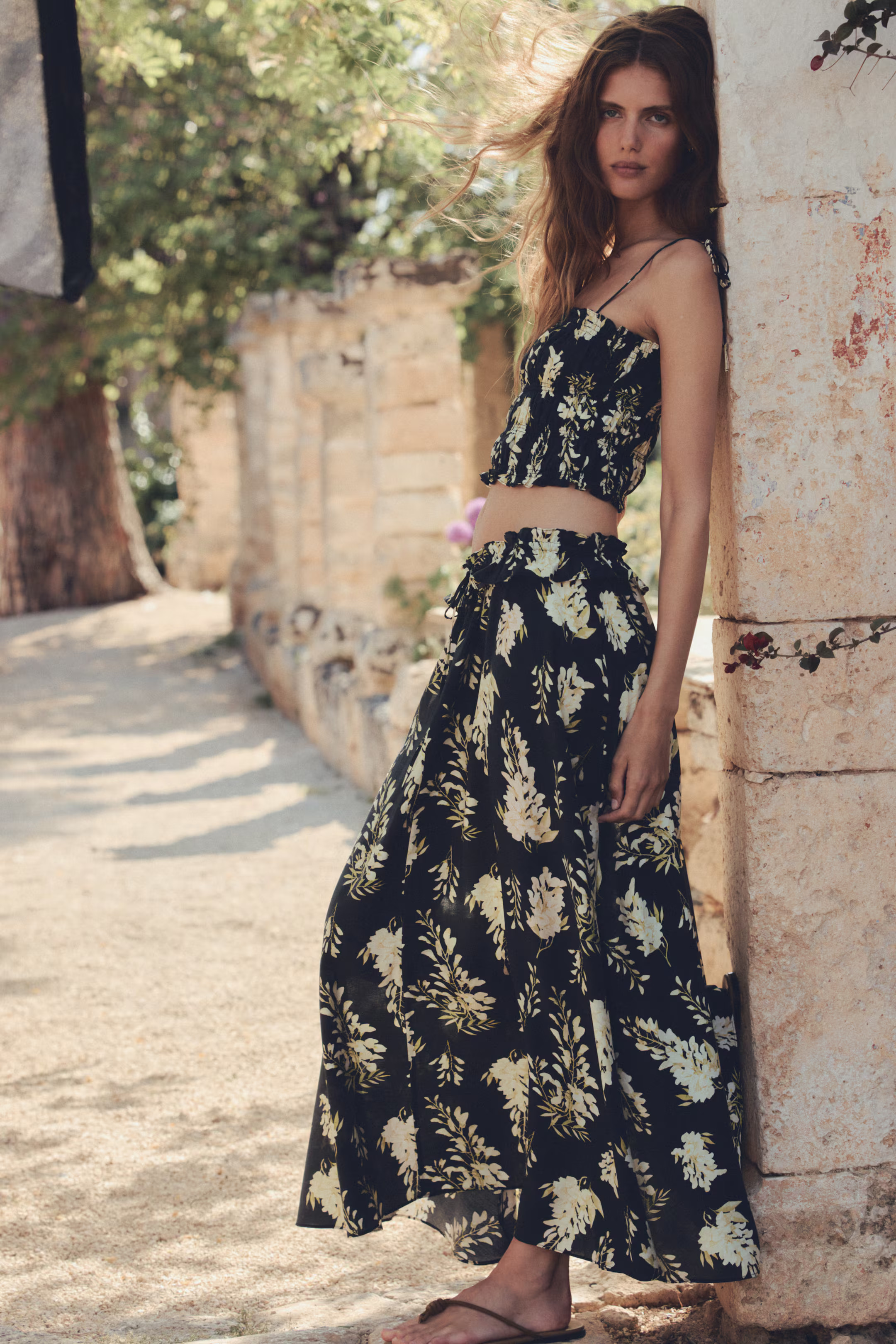Frill-trimmed maxi skirt | H&M (UK, MY, IN, SG, PH, TW, HK)