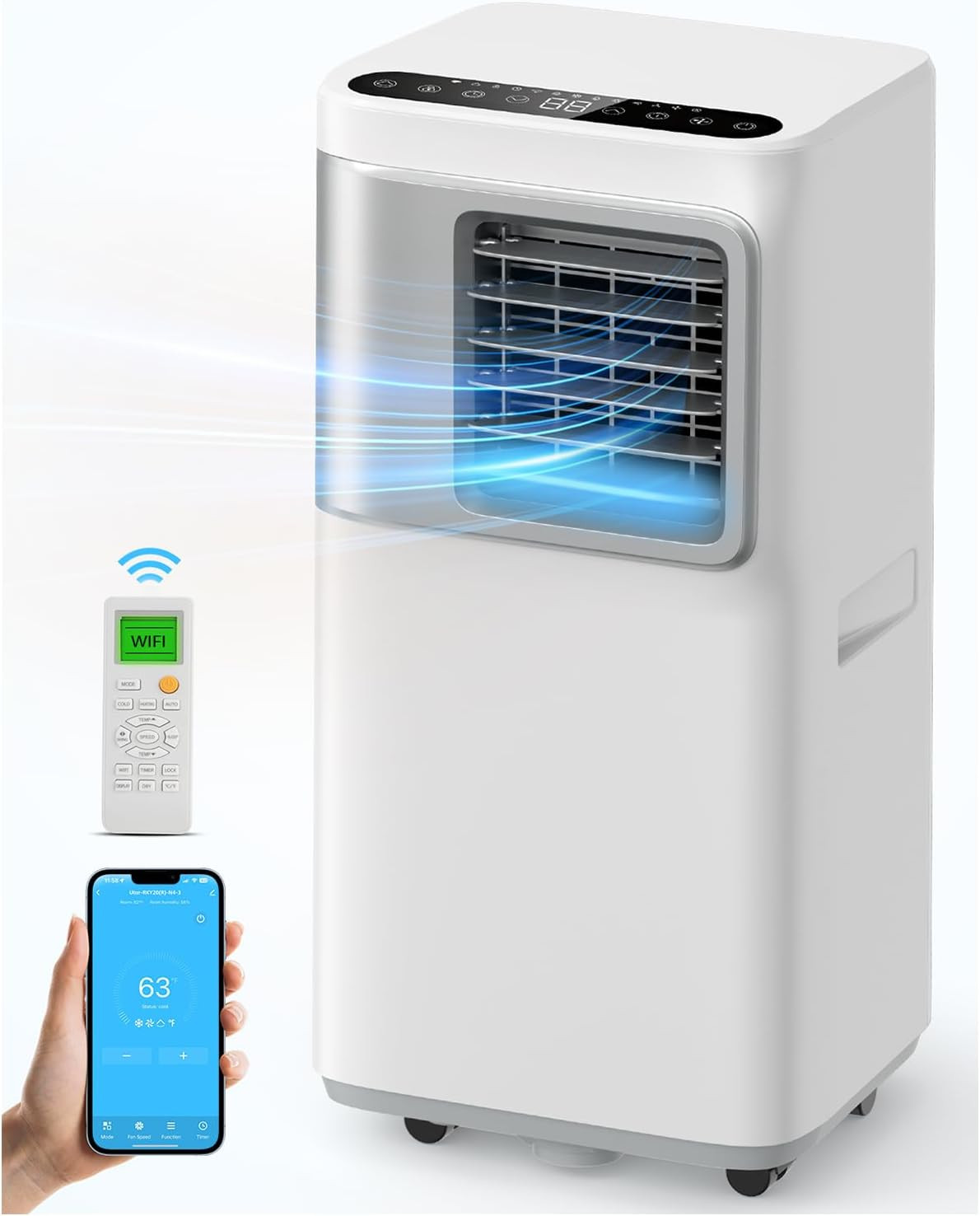 Portable-Air-Conditioners-16,000-Btu - AC Unit 5 in 1 Wifi Smart Air Conditioner with APP, Fan & ... | Amazon (US)