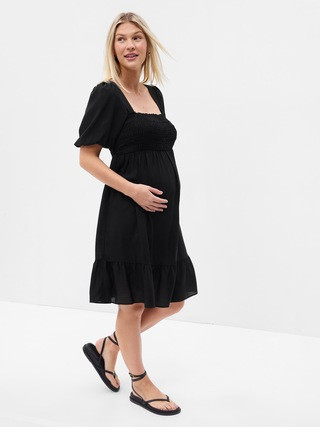Maternity Smocked Midi Dress | Gap (US)