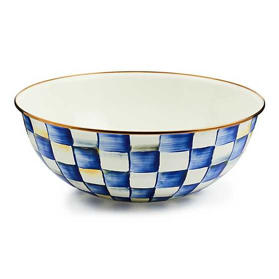 Royal Check Enamel Everyday Bowl - Extra Large | MacKenzie-Childs