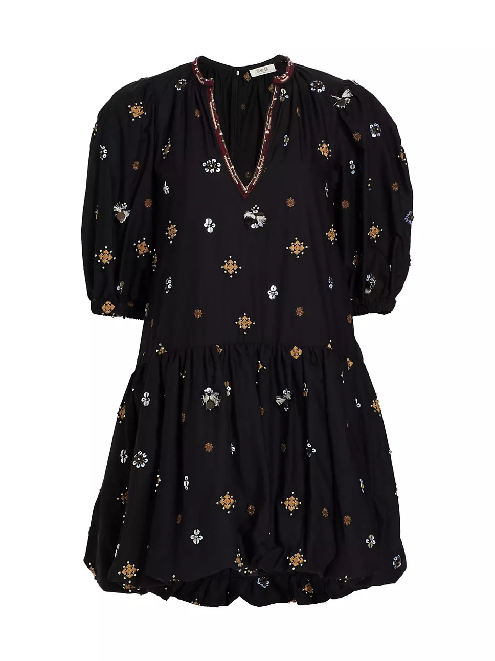 Sea Maja Embroidered Bubble Minidress | Saks Fifth Avenue