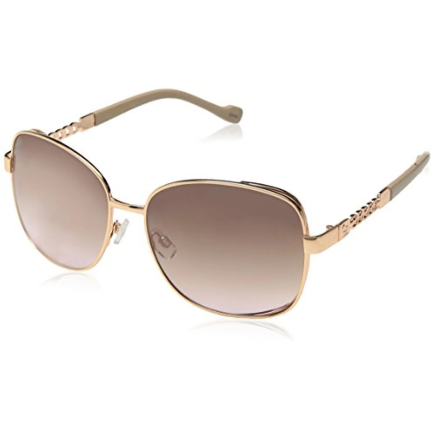 Jessica Simpson Women s Large Vented Square Metal Sunglasses with Chain Detailed Temple & 100% UV Protection 65 mm | Walmart (US)