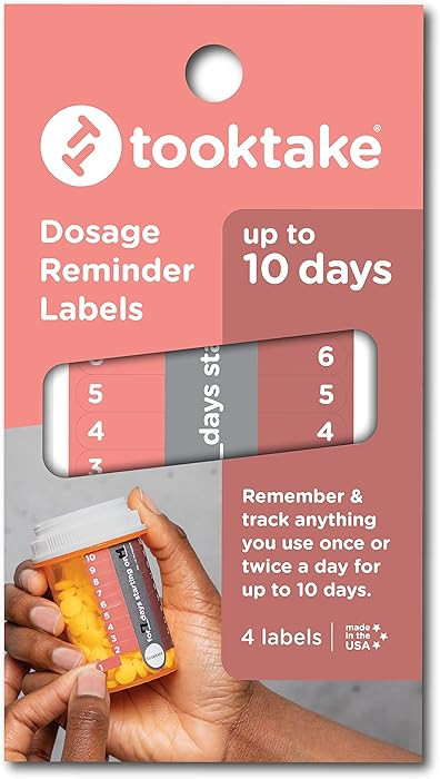 TOOKTAKE 10-Day Tracking Stickers for Vitamins & Medication in All Forms,Vitamin Organizer,Easy P... | Amazon (US)