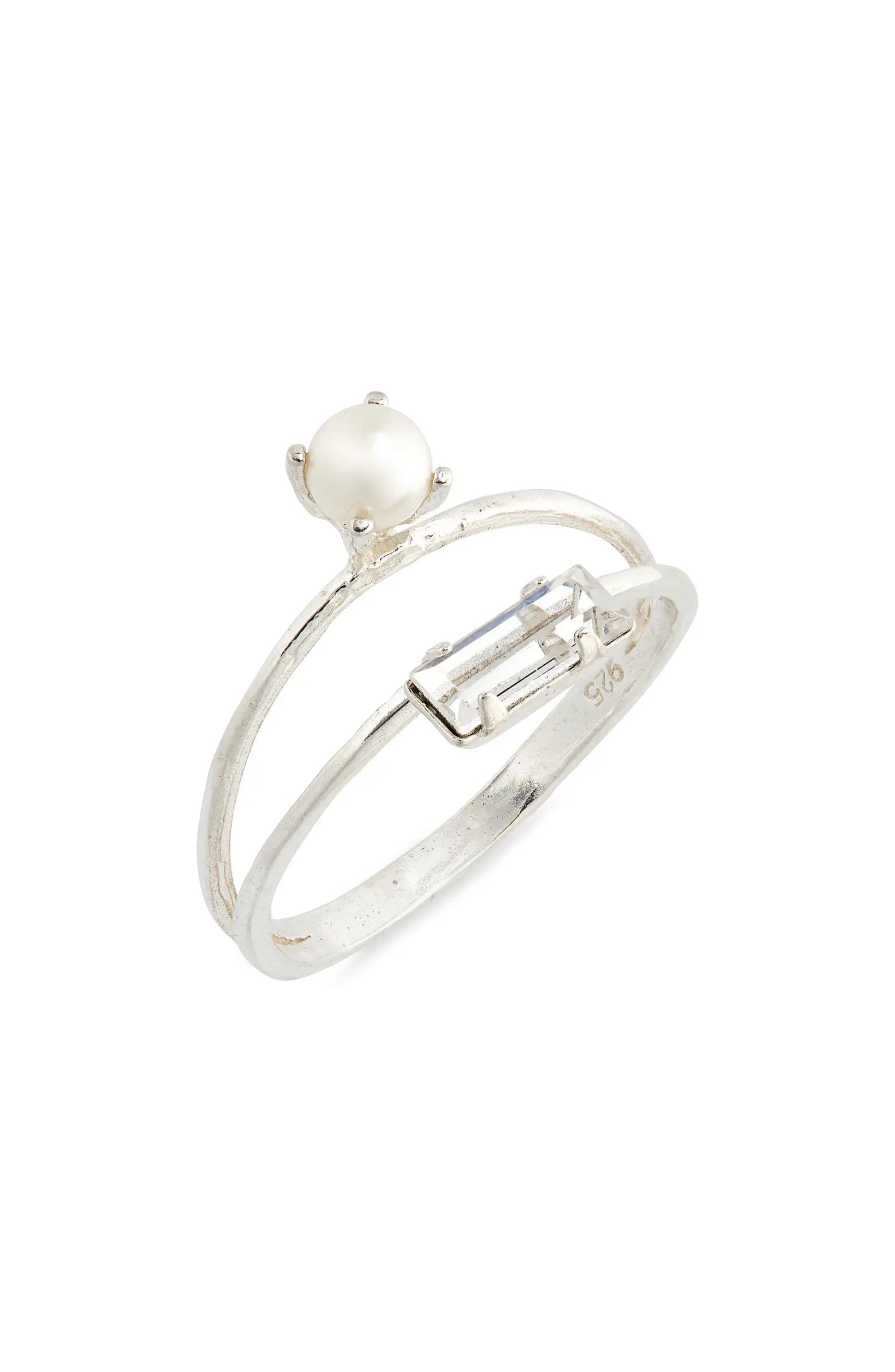 Bing Bang Monroe Duet Imitation Pearl Stack Ring | Nordstrom | Nordstrom