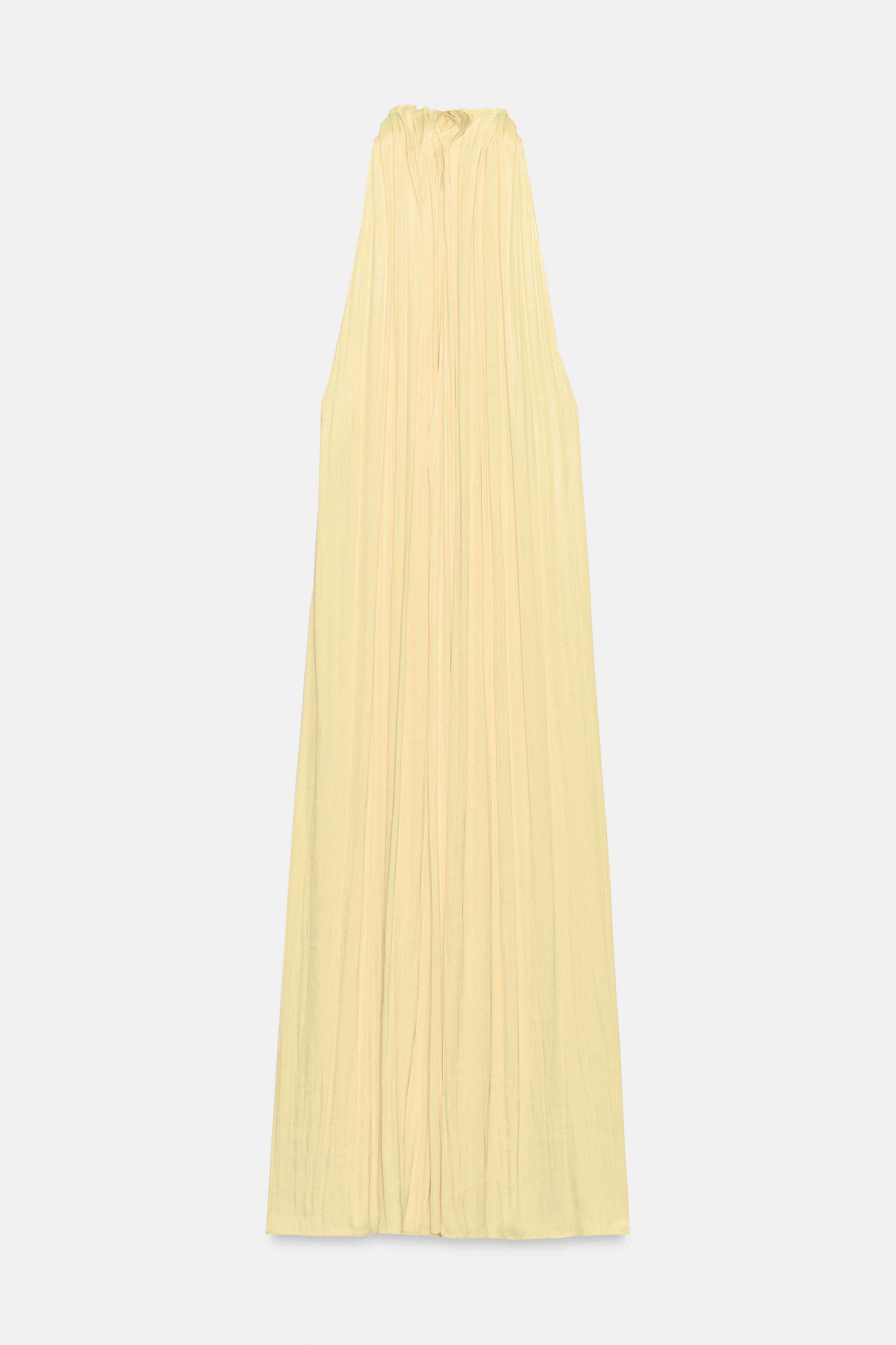 ZW COLLECTION SATIN EFFECT HALTER DRESS | Zara US