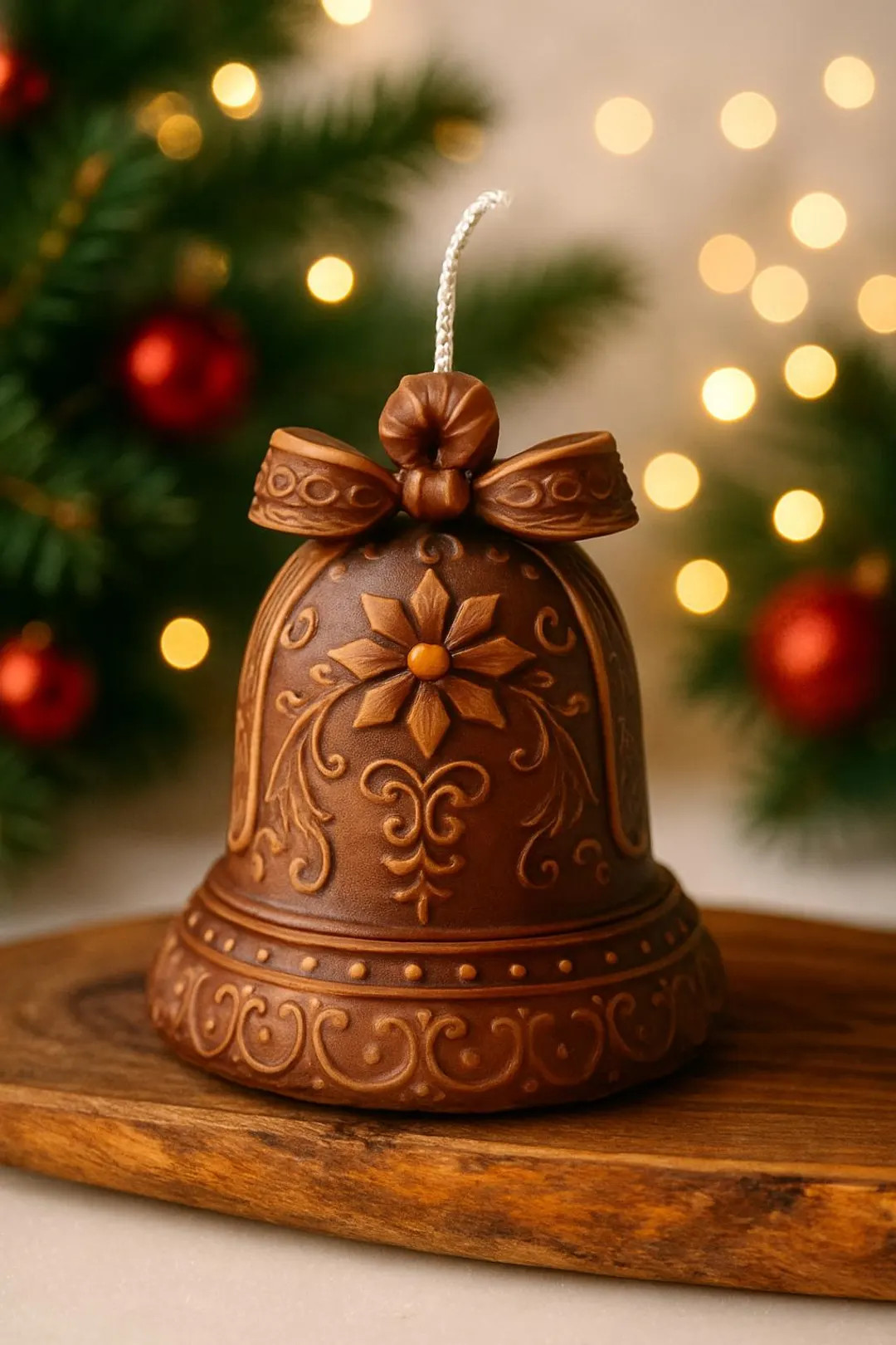 Handcrafted Christmas Bell Candle: Soy Wax Holiday Decor - Etsy | Etsy (US)