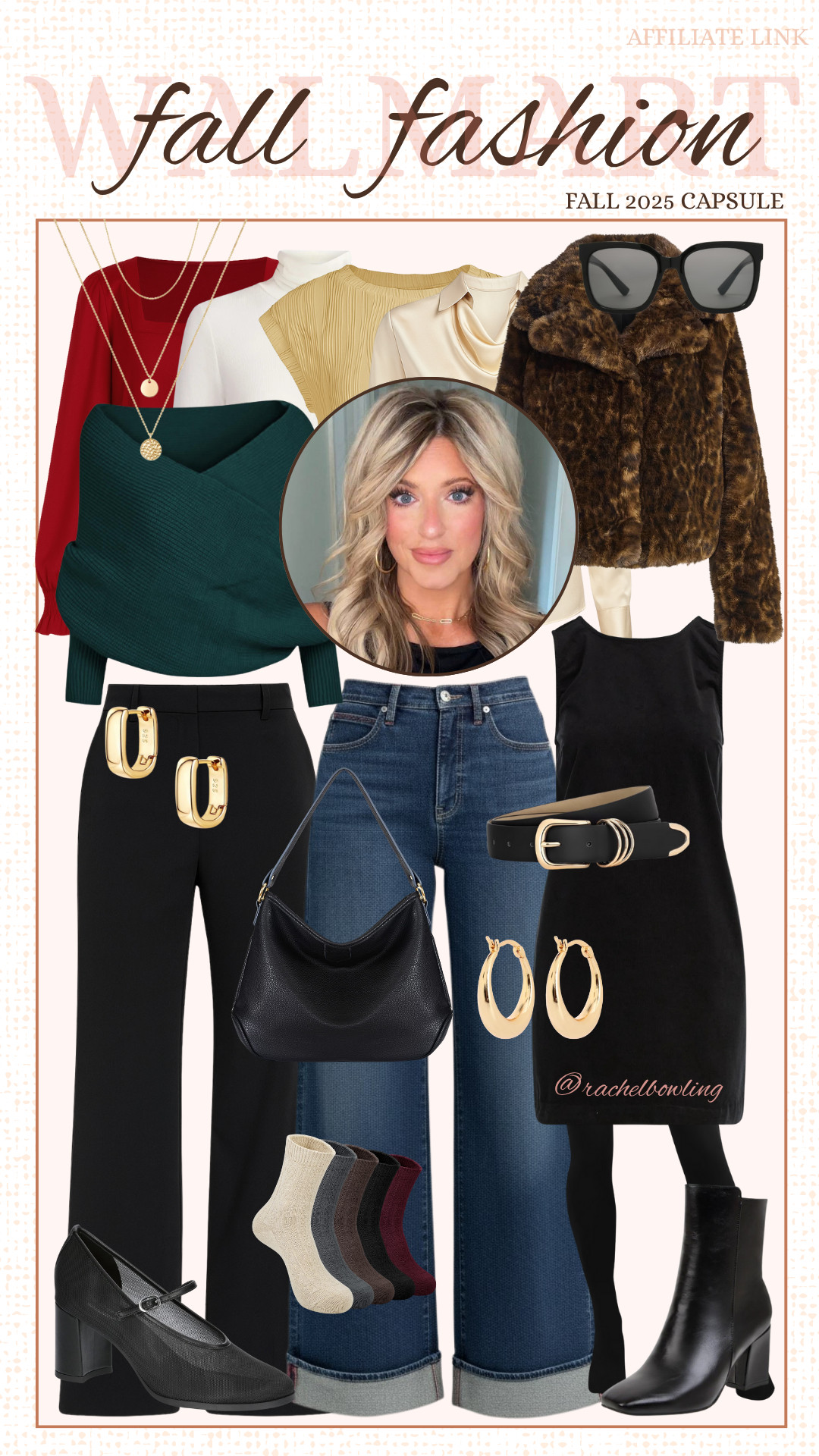 🍂 Walmart Fall Capsule 2025 🍂
19 pieces → endless outfits 🤎✨

I pulled together my must-have fall basics. From cozy knits, elevated neutrals, luxe textures, and the perfect accessories to mix and match all season. These outfits take you from work → weekend → date night with zero effort.

Think: rich jewel tones, classic denim, chic black staples, and a few statement layers to pull everything together. And yes… everything is Walmart and totally budget-friendly 🙌

Tap to shop each piece + build your own fall capsule! 

 #WalmartPartner #WalmartFashion #FallCapsuleWardrobe #LTKFall #LTKStyle #CapsuleCloset #FallOutfits #AffordableFashion #MixAndMatch #LTKMidsize #LTKFindsUnder100 #LTKStyleTip