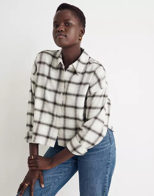Flannel Dolman Crop Shirt in Plaid | Madewell