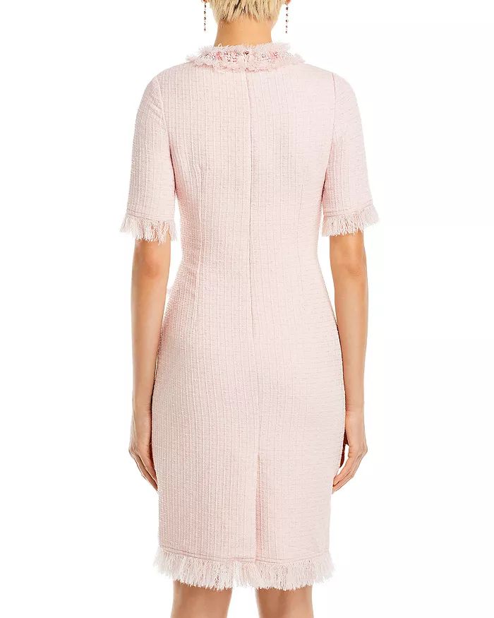 Embellished Fringe Trim Tweed Sheath Dress | Bloomingdale's (US)