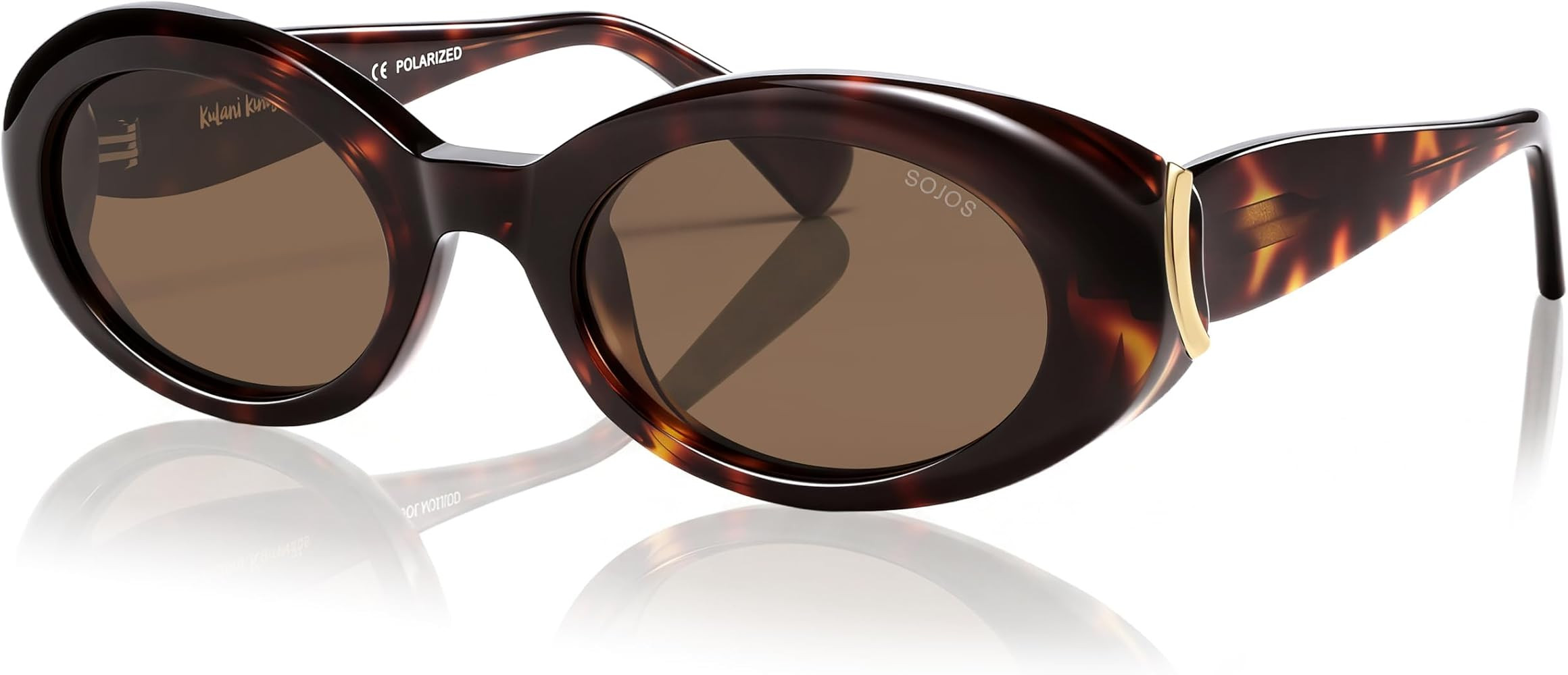 SOJOS Acetate Oval Polarized Sunglasses Women Men SUNSET | Amazon (US)