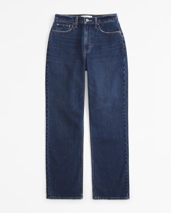 Women's Curve Love High Rise Vintage Straight Jean | Women's Bottoms | Abercrombie.com | Abercrombie & Fitch (US)