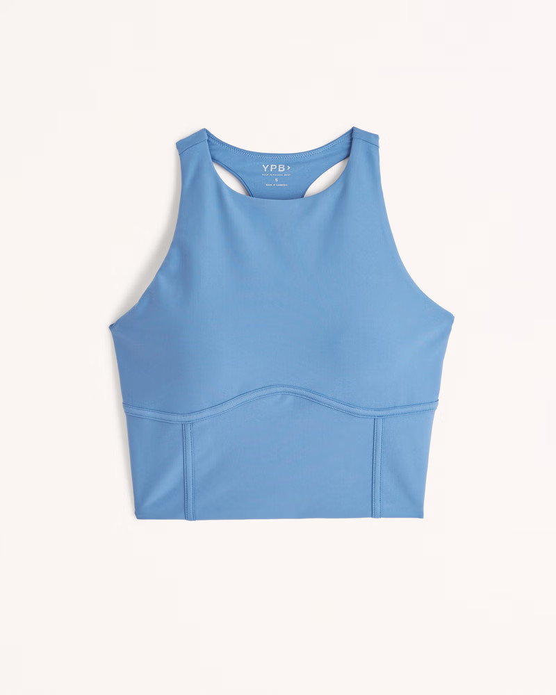 YPB sculptLUX High-Neck Corset Slim Tank | Abercrombie & Fitch (US)
