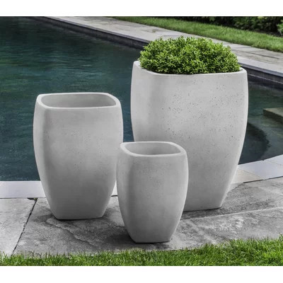 Tilford 3-Piece Fiber Cement Pot Planter Set | Wayfair North America