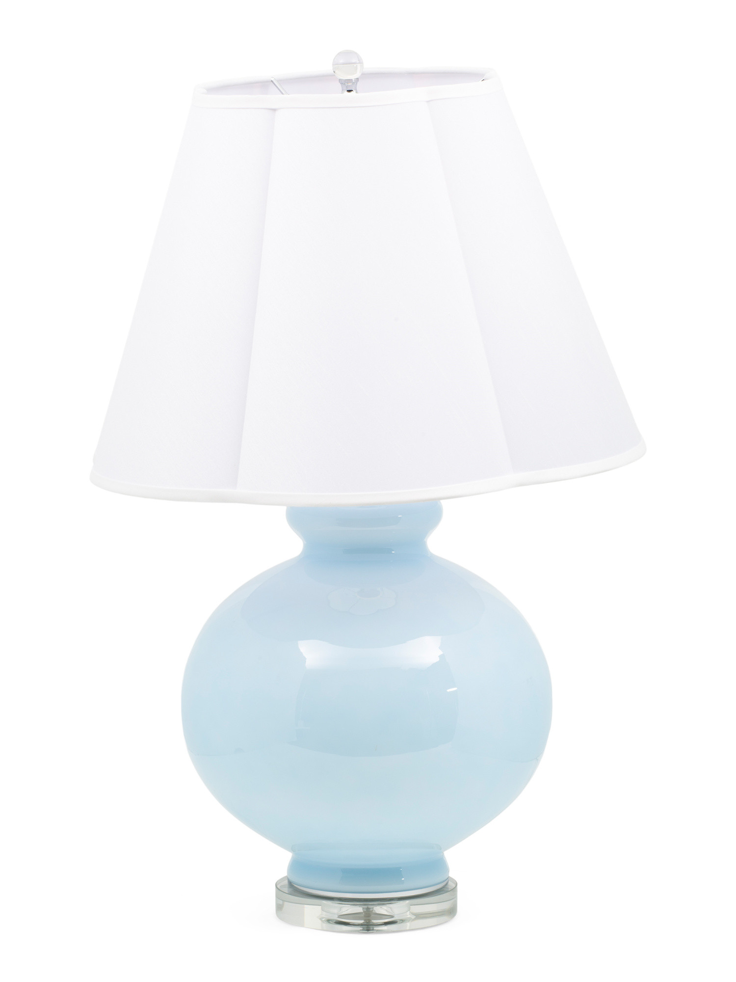28in Glass Table Lamp With Shaped Shade | Furniture & Lighting | Marshalls | Marshalls
