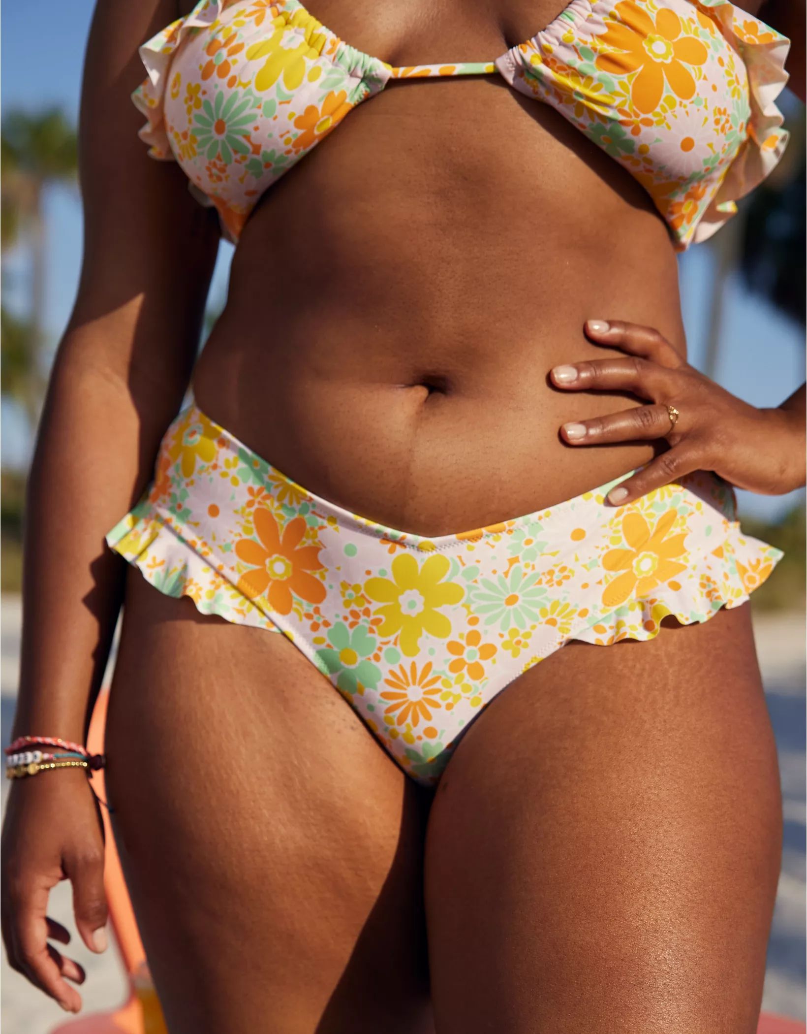 Aerie Ruffle Cheekiest Low Rise Bikini Bottom | American Eagle Outfitters (US & CA)
