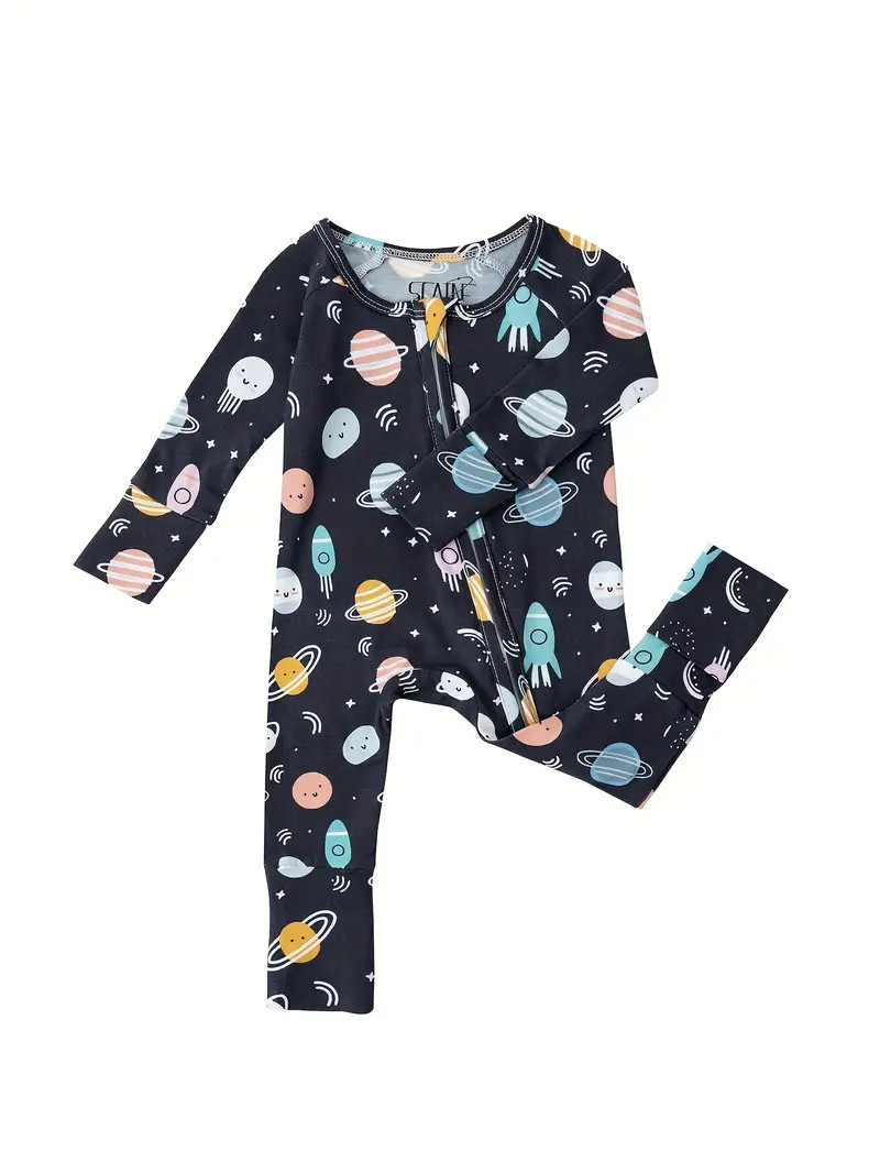 Infants Baby Boys Cartoon Planet Pattern Cute Romper, Bamboo Fiber Breathable Comfy Casual Bodysu... | Temu Affiliate Program