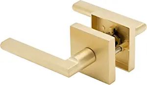 Linkaa Passage Door Handle, Gold Stain Brass Door Lever, Bedroom Bathroom Door Handles Keyless In... | Amazon (US)