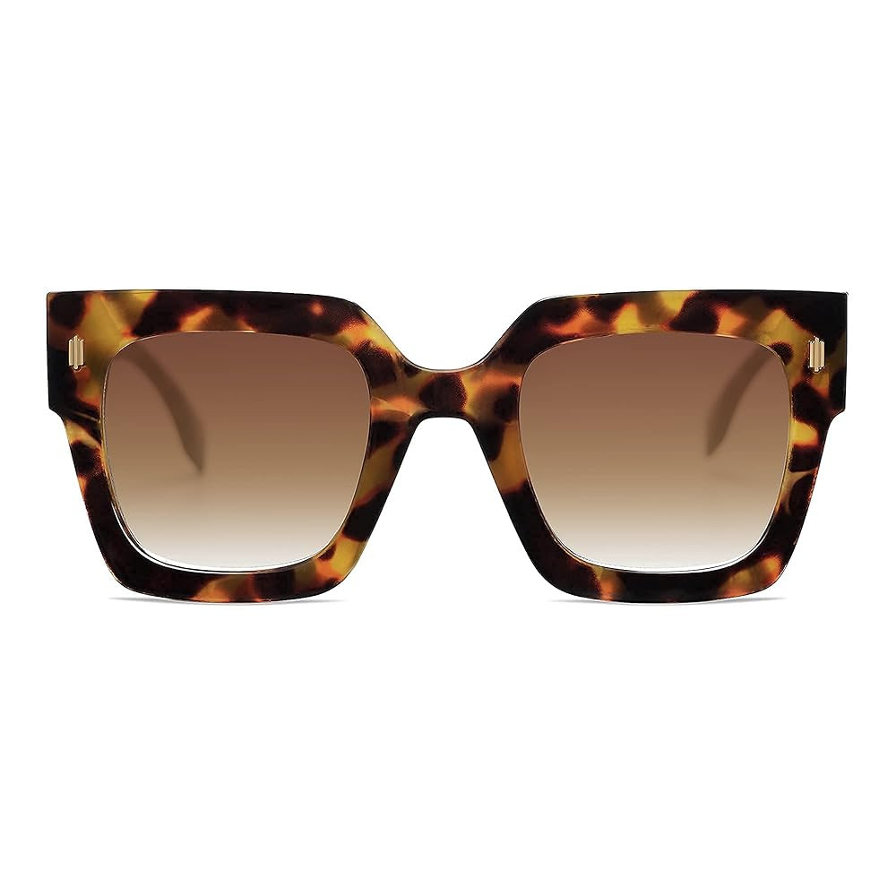 SOJOS Vintage Oversized Square Sunglasses for Women,Retro Womens Luxury Big Large Sun Glasses UV4... | Amazon (US)