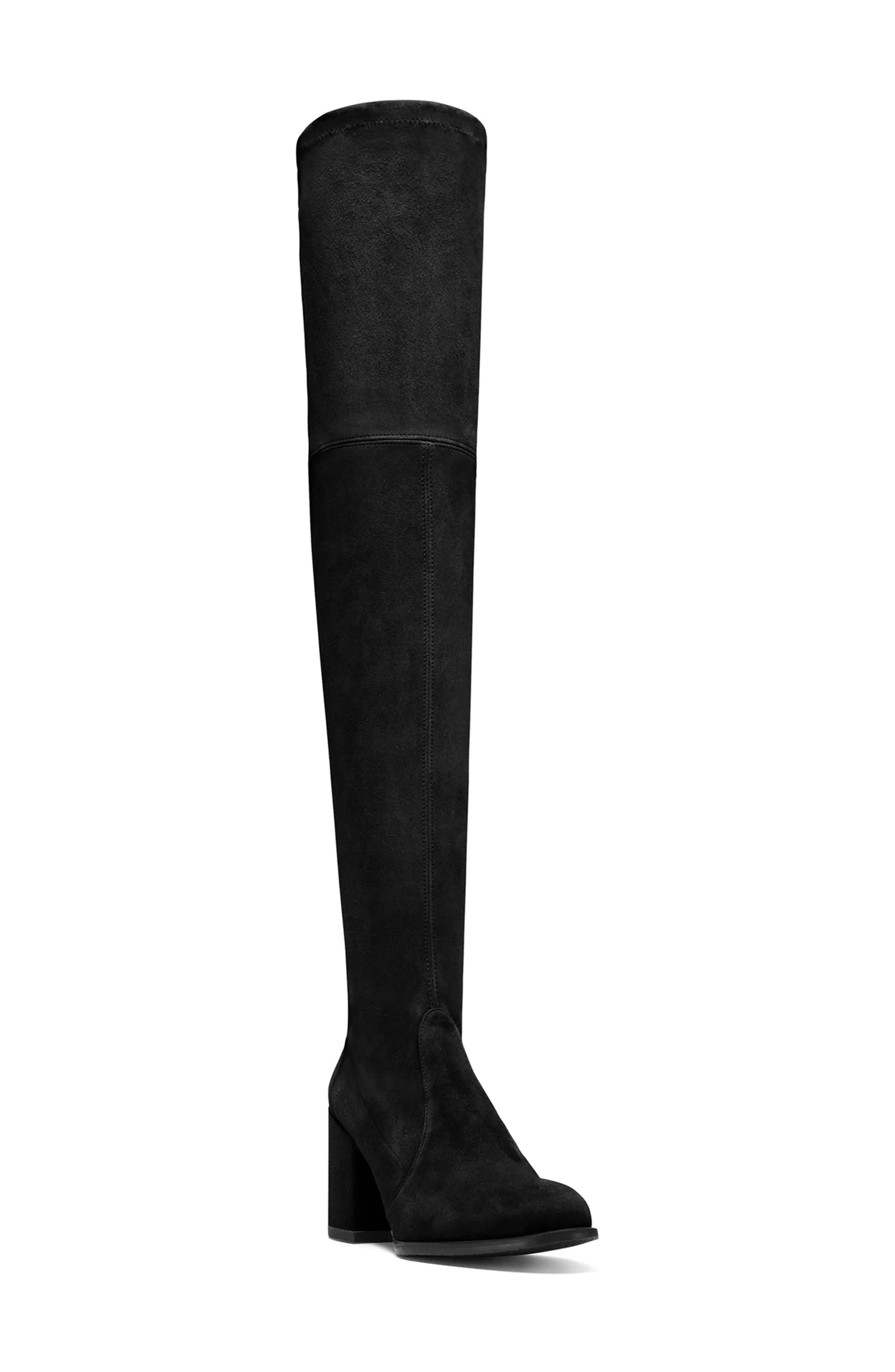 Stuart Weitzman Tieland Over the Knee Boot, Size 9 in Black/black at Nordstrom | Nordstrom