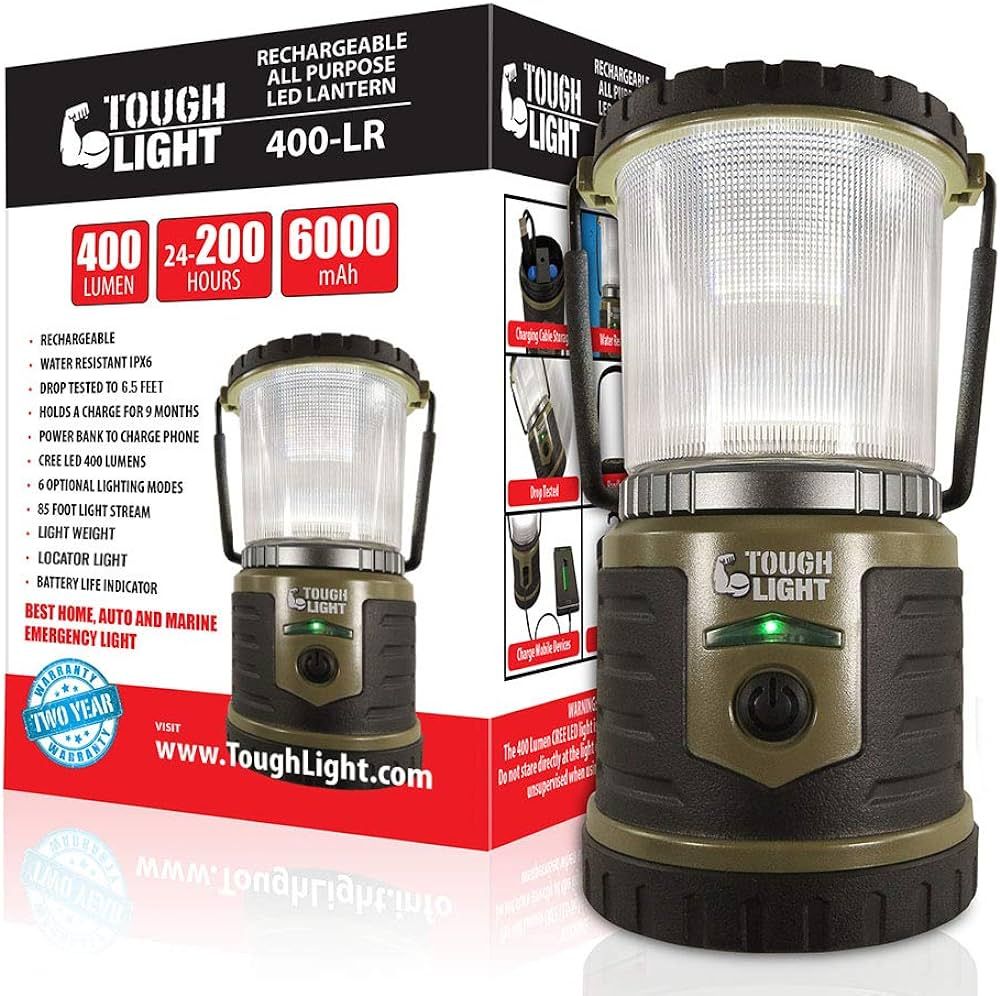 Tough Light LED Rechargeable Lantern - 200 Hours of Light Plus a Phone Charger for Hurricane, Eme... | Amazon (US)