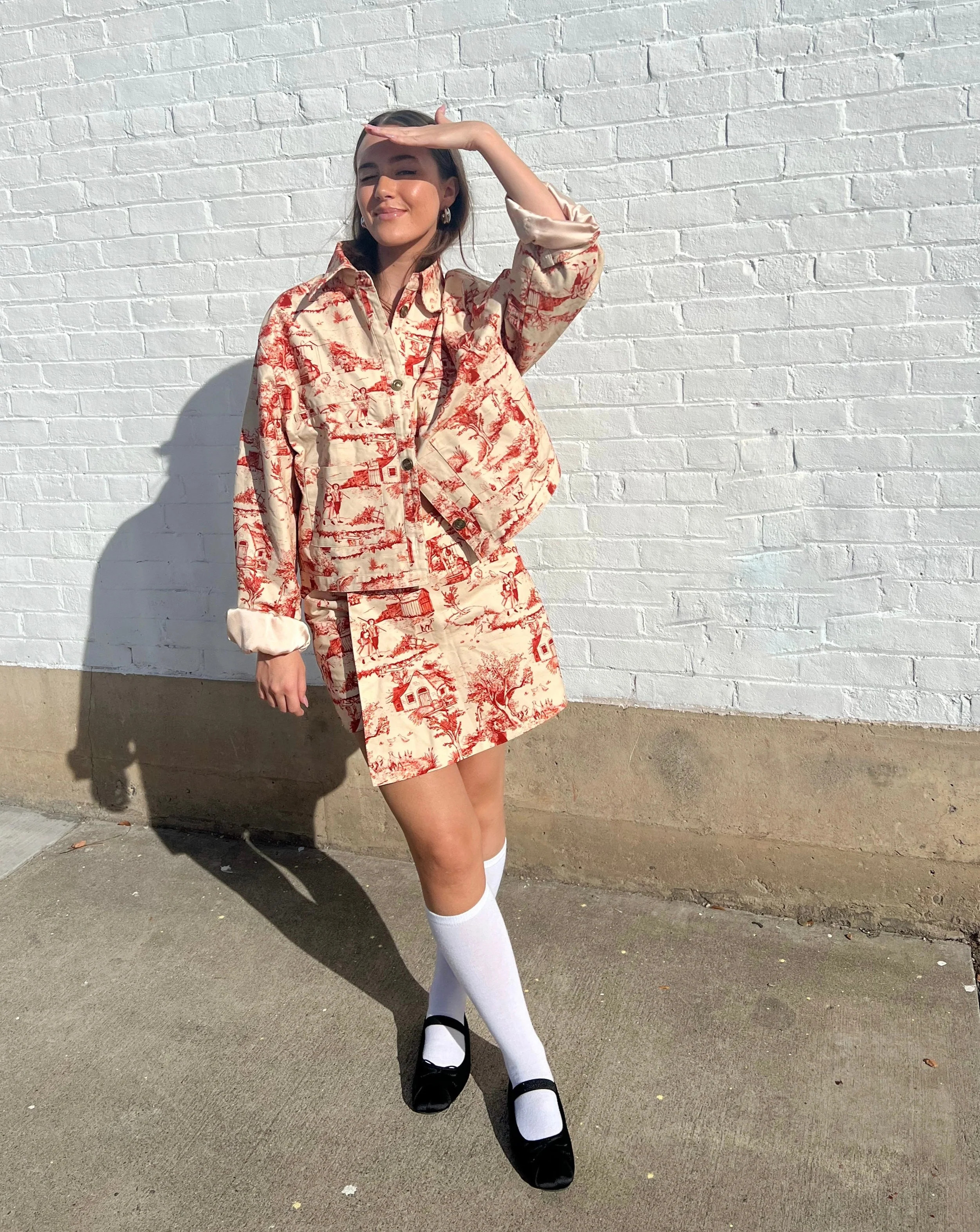 The Amelie Jacket - Red Toile | Sonderhaus