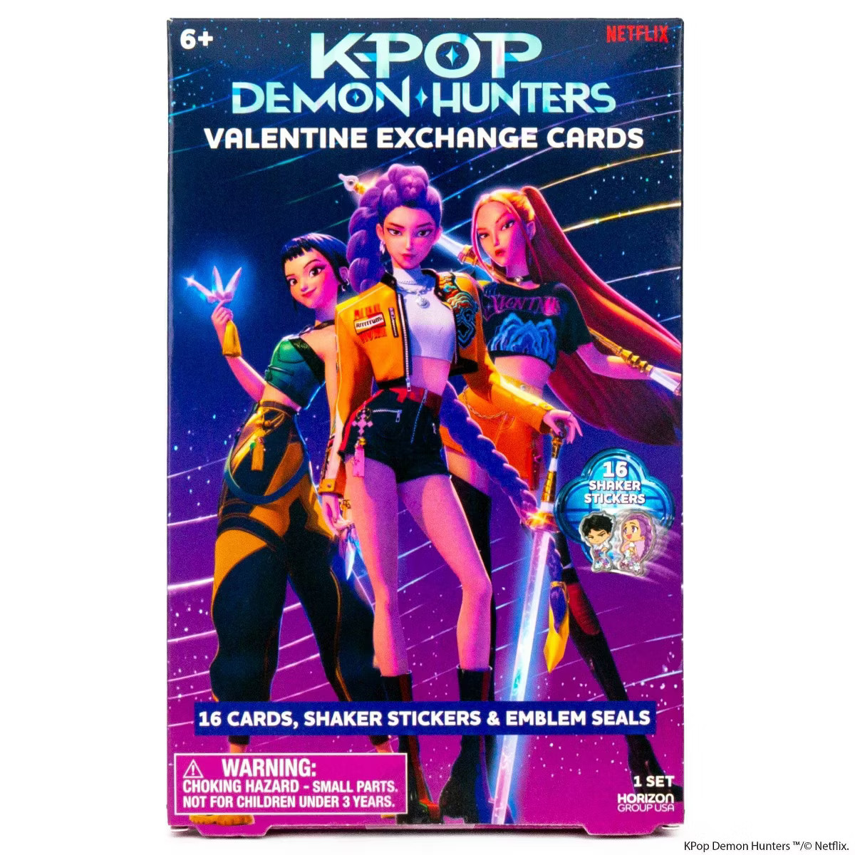 KPop Demon Hunters 16ct Valentine's Day Classroom Exchange Cards and Shaker Stickers | Target