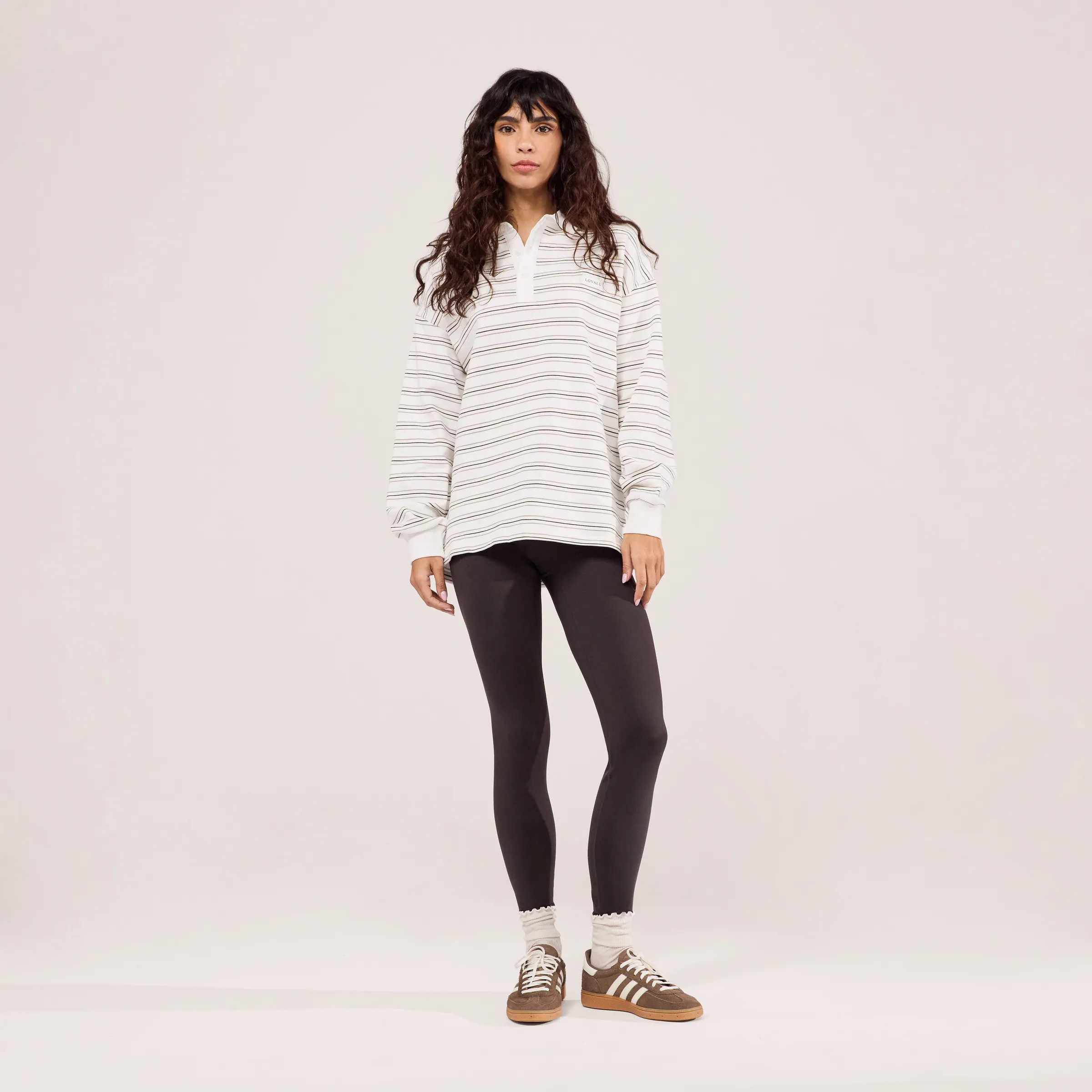 Polo Top | Stone Stripe | LOVALL