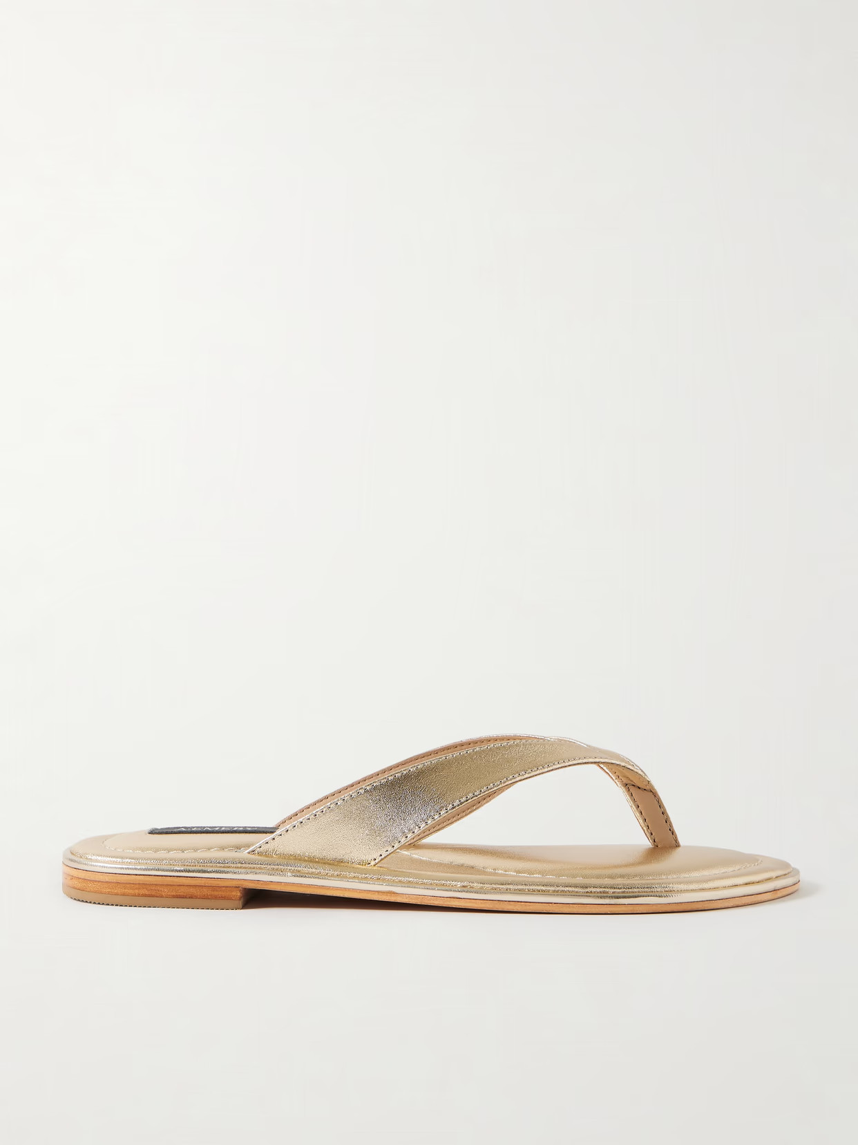 A Emery - Morgan Metallic Leather Flip Flops - Gold | NET-A-PORTER (UK & EU)