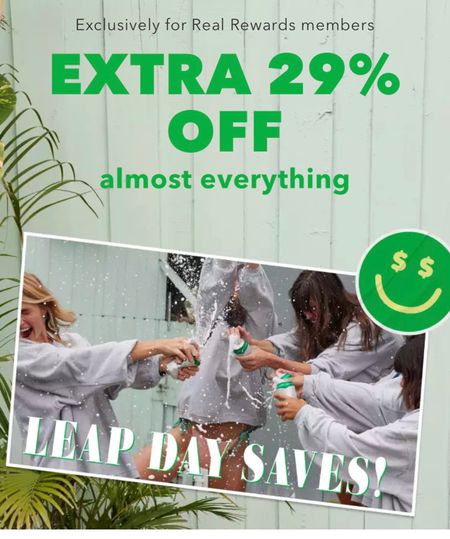 Aerie has 29% off their site for the leap year day… here’s what I ordered for spring break ☀️ 