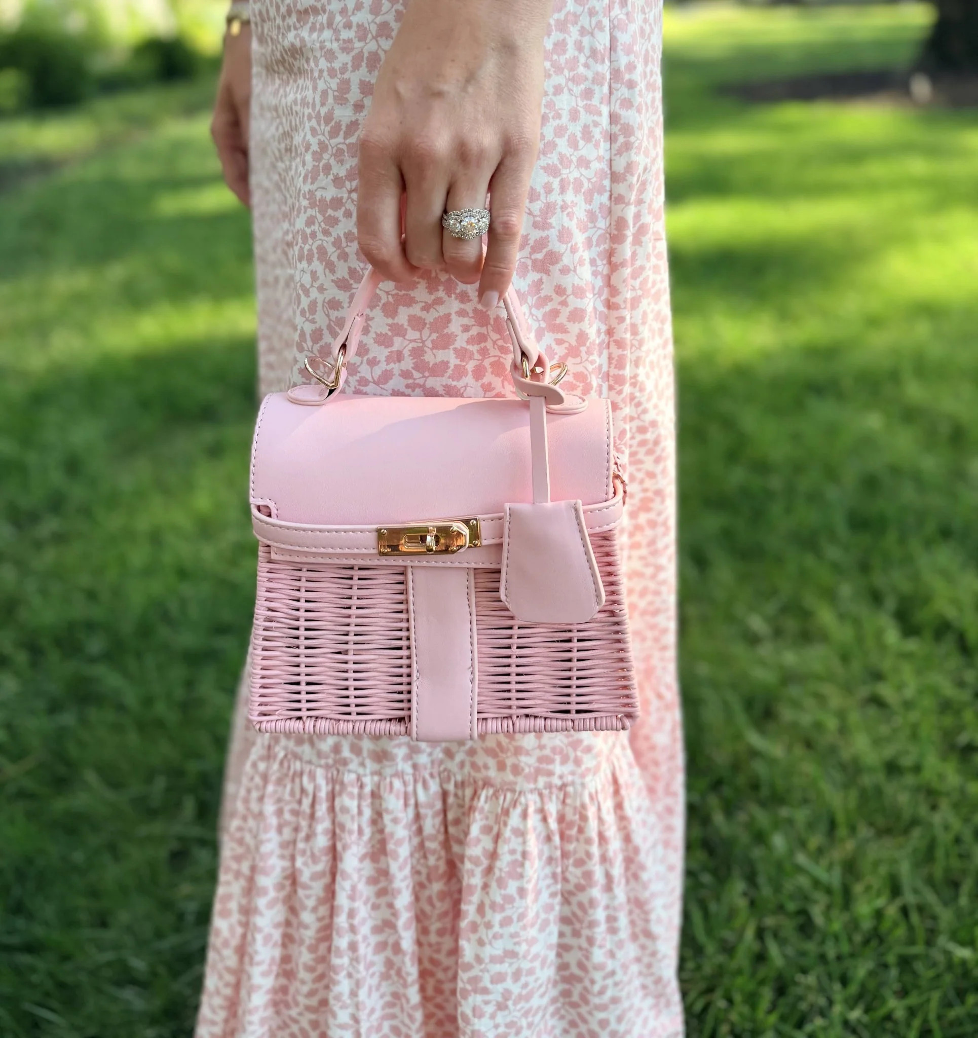 Celine Wicker Handbag- Pastel - Darby Clark Collection | Lisi Lerch Inc