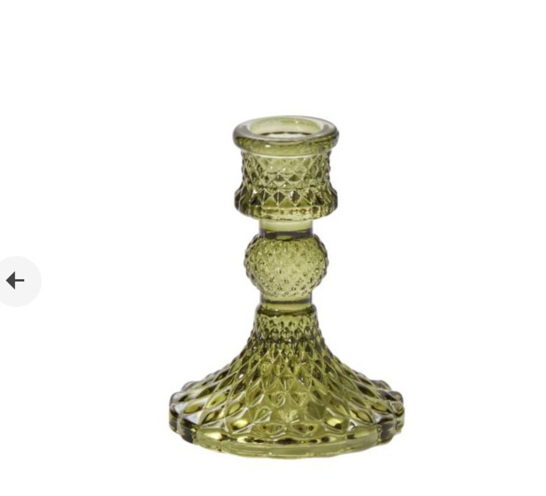 SIX 4 Green Glass Taper Candle Holder Wedding Reception - Etsy | Etsy (US)