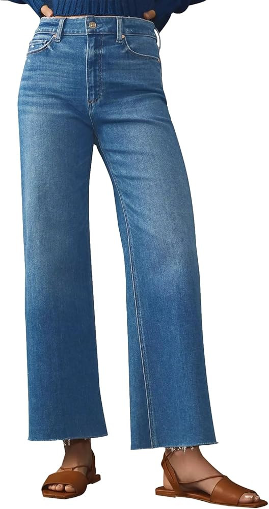 KUNMI Wide Leg Baggy Straight Leg Denim Pants | Amazon (US)