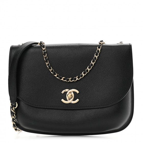 Caviar Mini Chain Flap Bag Black | FASHIONPHILE (US)