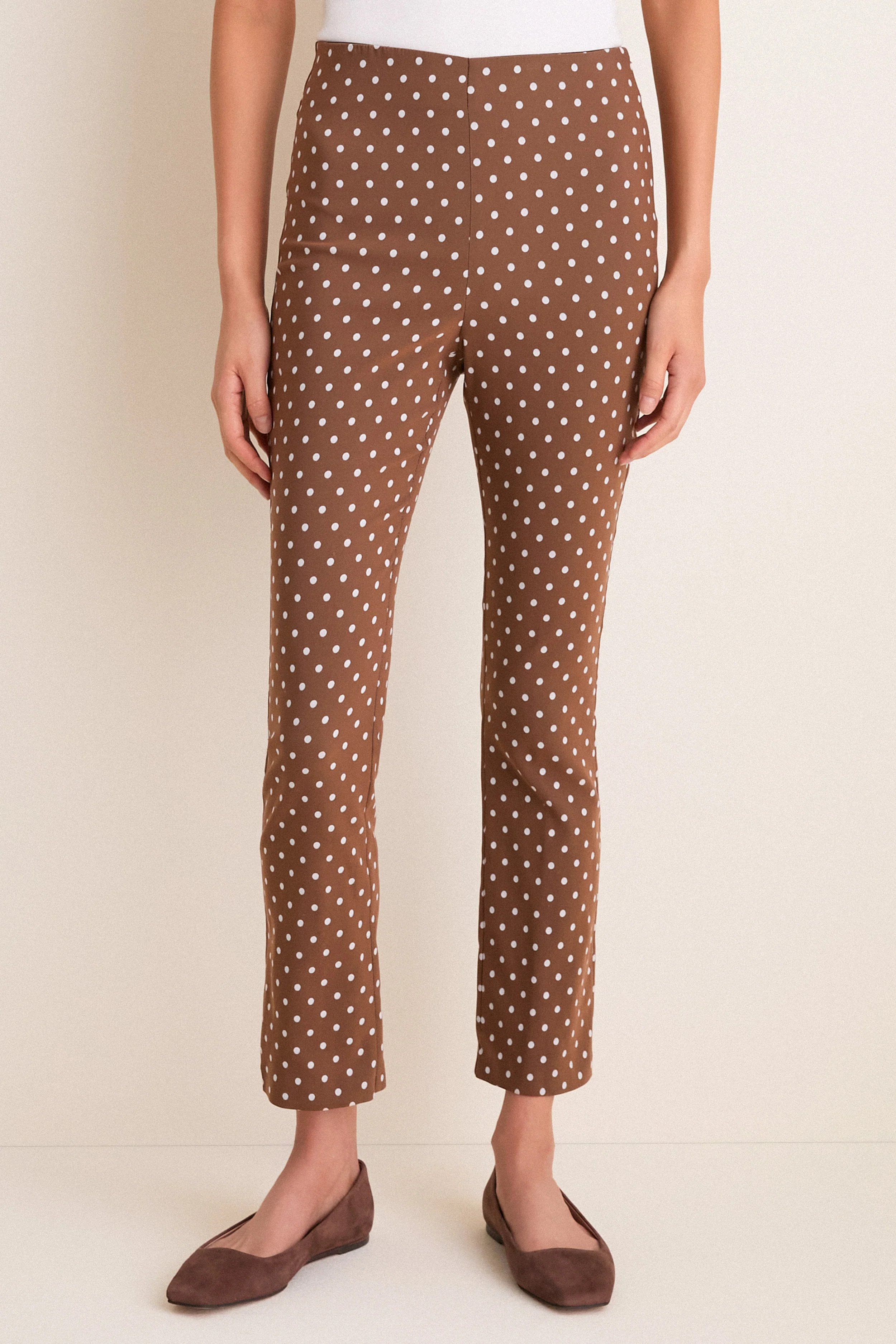 Cocoa Dot Stretch Jacquard Ashford Pants | Tuckernuck (US)
