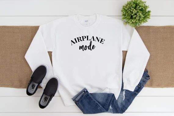Airplane Mode, Vacation Sweatshirt, travel, travel sweatshirt | Etsy (US)
