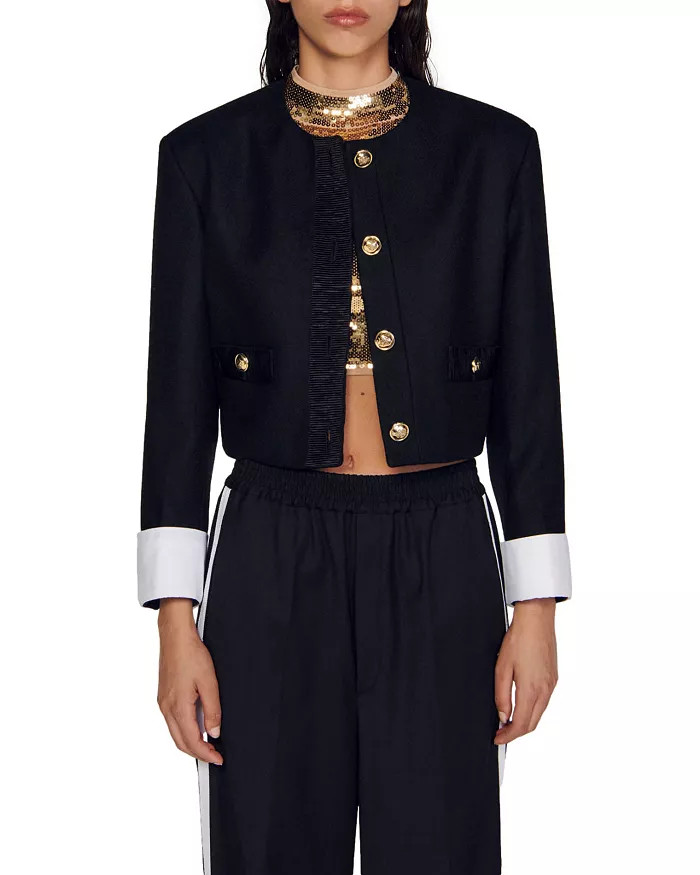 Sandro Chama Cuffed Jacket Women - Bloomingdale's | Bloomingdale's (US)