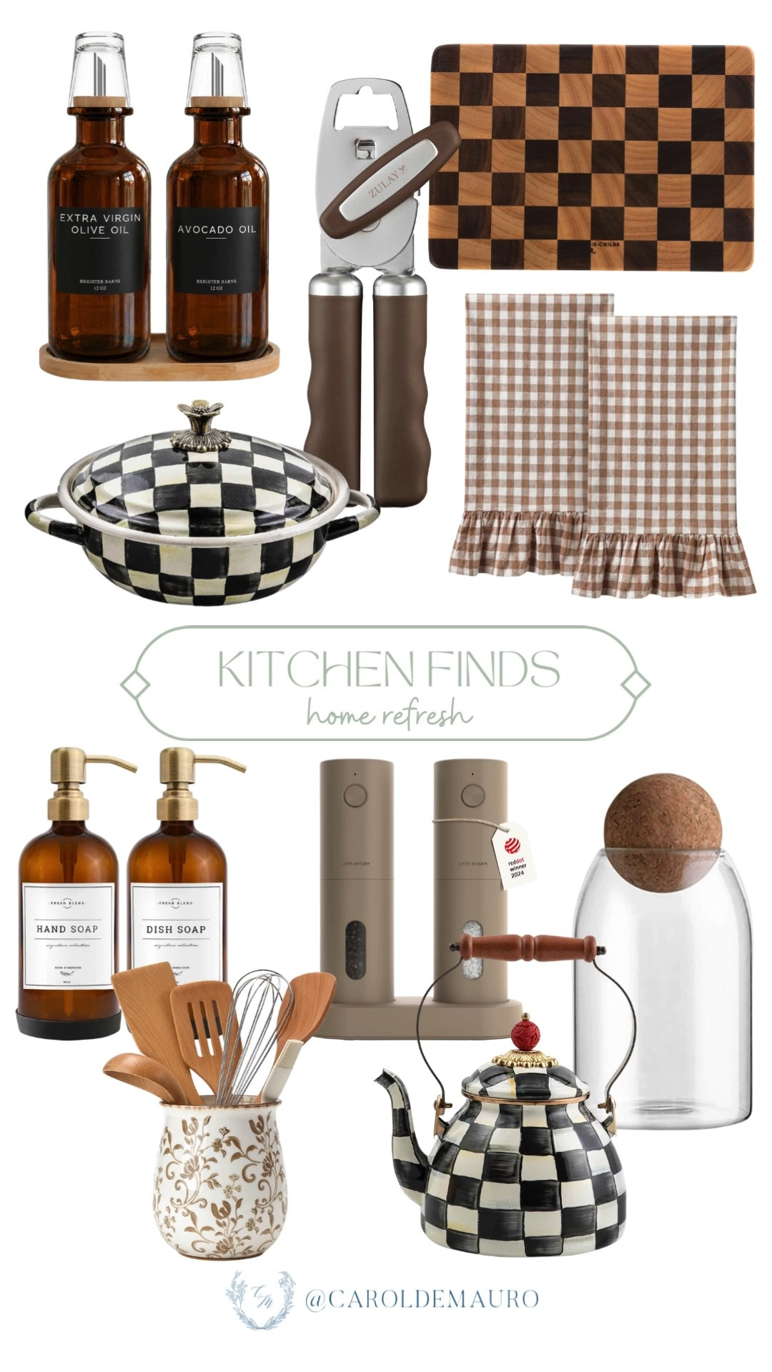 These kitchen finds make everyday cooking feel so much prettier! From the checkered dutch oven to gingham towels, every piece adds warmth to the space.

kitchen decor, kitchen refresh, checkered cookware, kitchen essentials, gingham towels, kitchen accents, home refresh, kitchen must haves, amazon home

#LTKHome