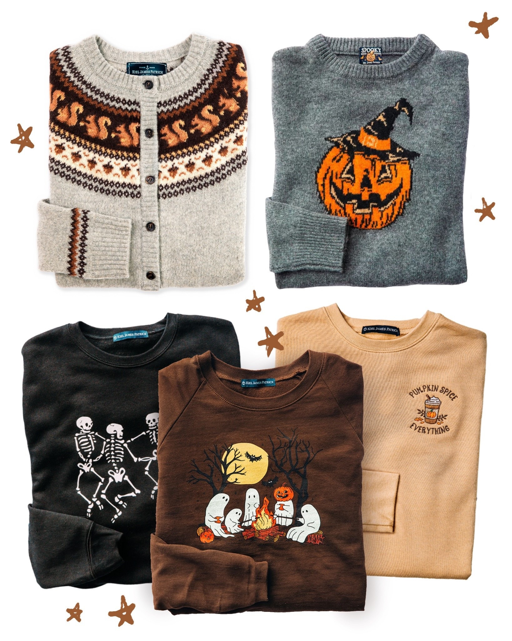 Fall & Halloween Sweaters from Kiel James Patrick 🍁 Acorn Hollow Squirrel Cardigan, Witch-o-lantern, Skeleton Dance, Pumpkin Spice, Ghost Stories Campfire Sweatshirt

#LTKSeasonal #LTKFindsUnder100 #LTKStyleTip