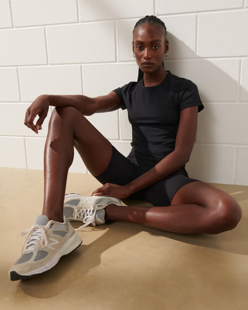 YPB studioRIB Baby Tee | Abercrombie & Fitch (US)