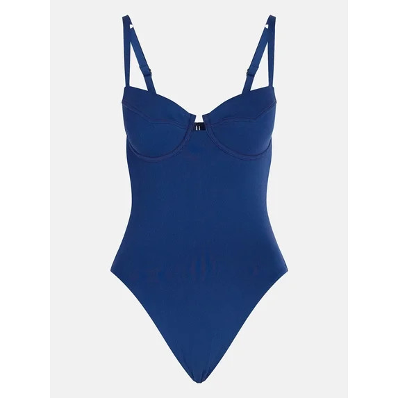 Kacey Lee Women's and Women's Plus Underwire One Piece Swimsuit with Seaming, Sizes XS-3X | Walmart (US)